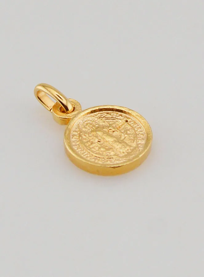 Vergoldete Medaille des Heiligen Benedikt – 10mm (pic 4)
