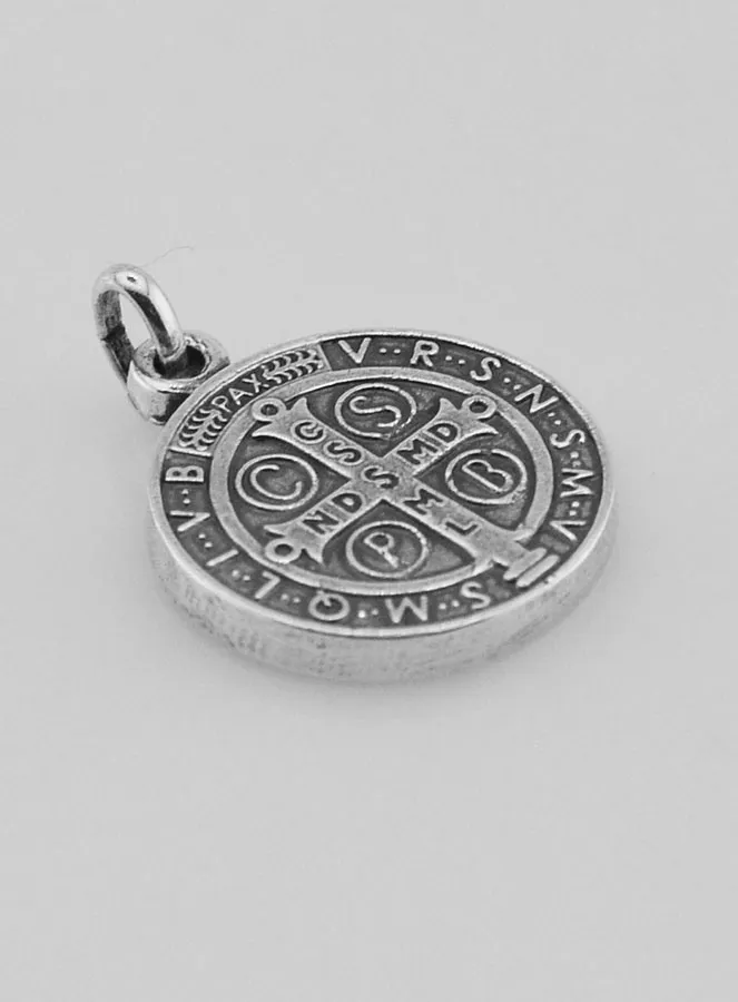 Versilberte Medaille des Heiligen Benedikt – 18mm (pic 4)