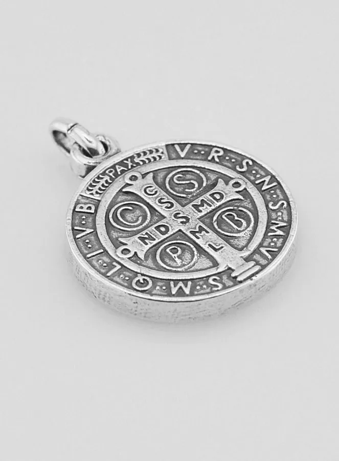 Versilberte Medaille des Heiligen Benedikt – 10mm (pic 2)