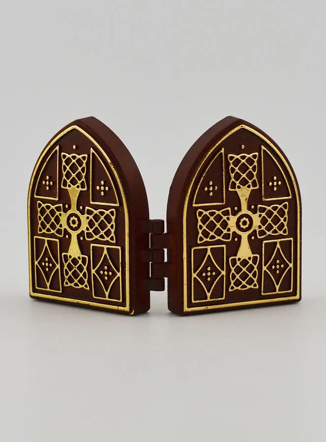 Mini Diptychon Ikone – Heiligstes Herz Jesu und Heilige Theresa (pic 4)