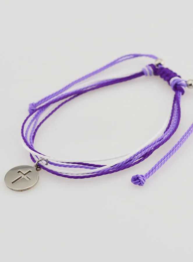 Armband mit Kreuz – Violett (pic 4)