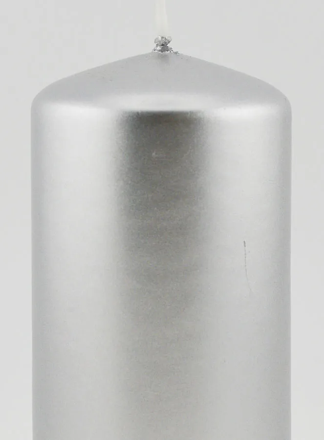 Weihnachtskerze Metallic – Silber (pic 3)