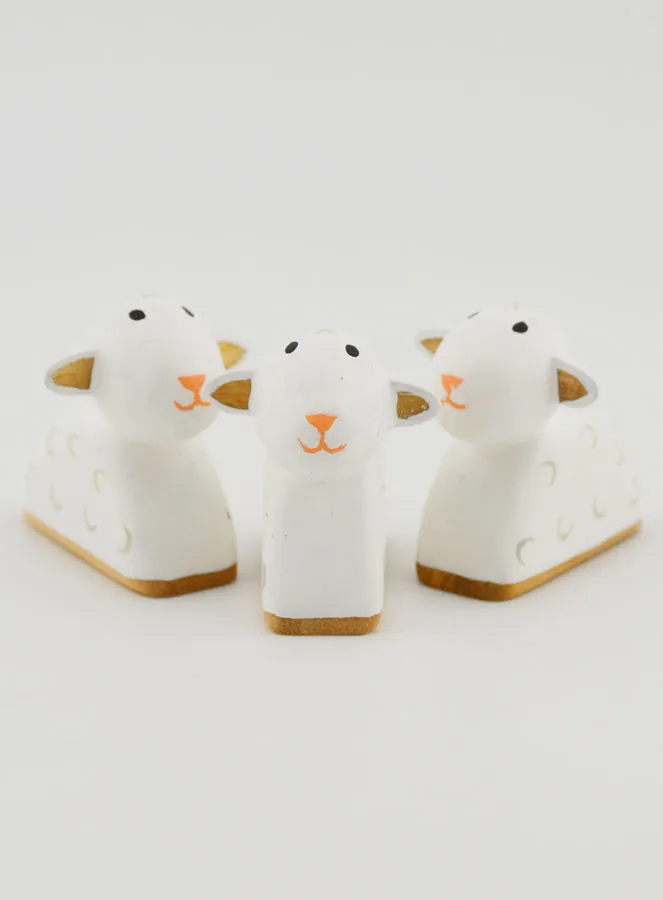 Weihnachtskrippe – 3 Schafe 4cm (pic 1)
