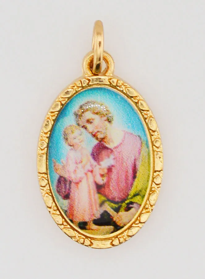Medaille mit Gedrehtem Rand 25mm – Heiliger Josef (pic 1)