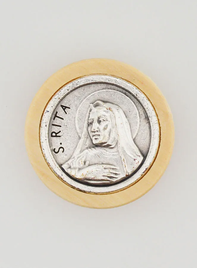 Auto-Magnetplakette der Heiligen Rita – 22 mm (pic 1)