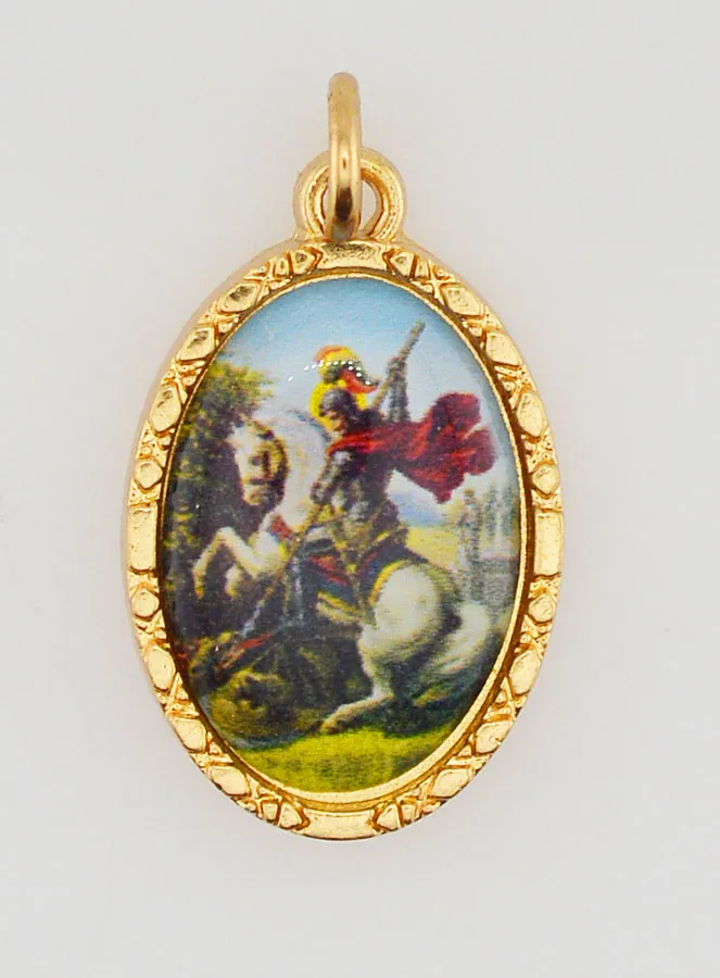 Medaille mit Gedrehtem Rand 25 mm – Heiliger Georg (pic 1)