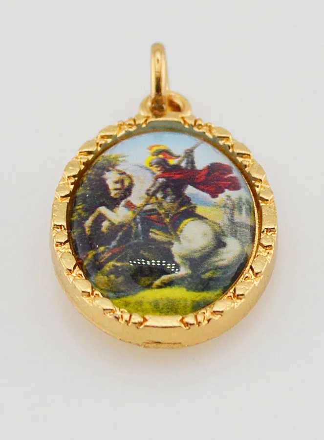Medaille mit Gedrehtem Rand 25 mm – Heiliger Georg (pic 2)