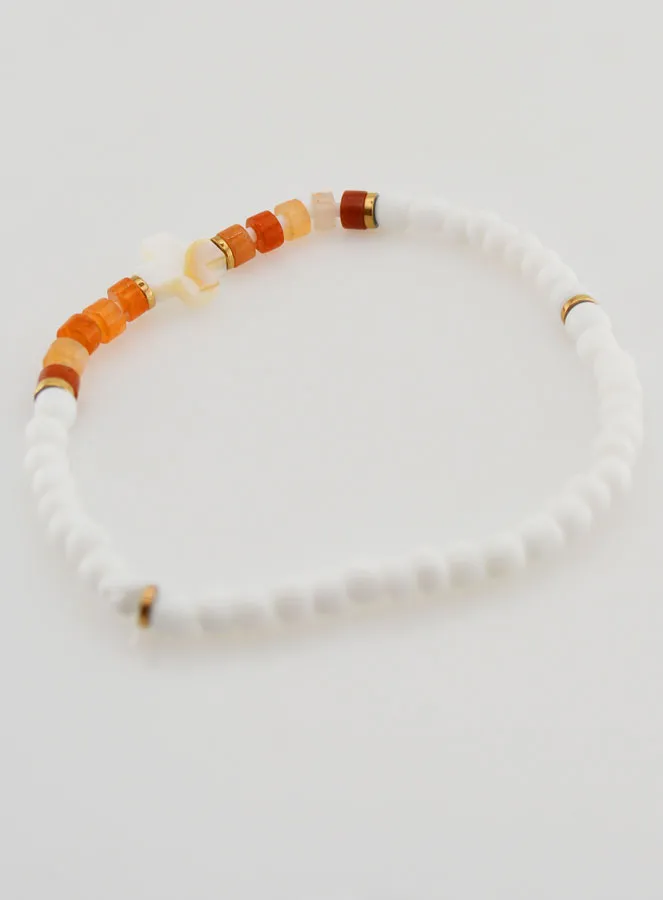Religiöses Armband aus Stein und Perlmutt – Braun (pic 4)