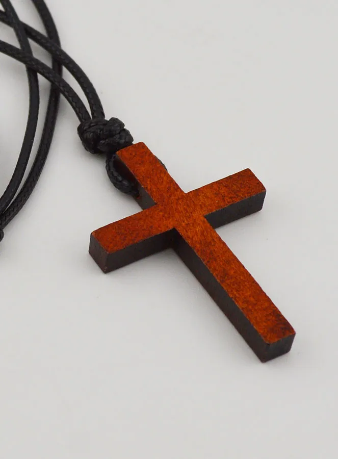 Holzkreuz an verstellbarer Lederschnur (pic 3)