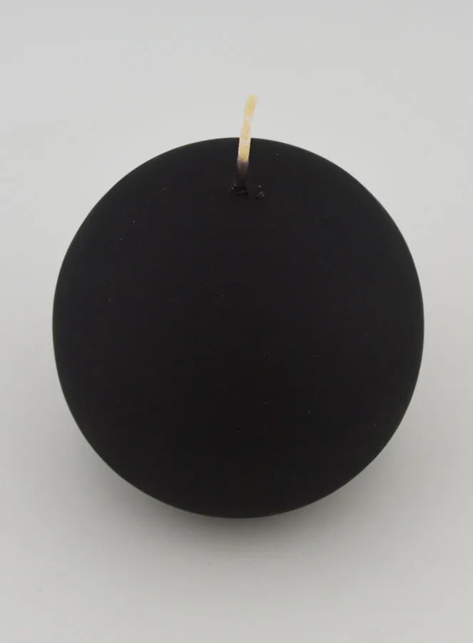 Kerze Weihnachtskugel 8cm – Samt Schwarz (pic 2)