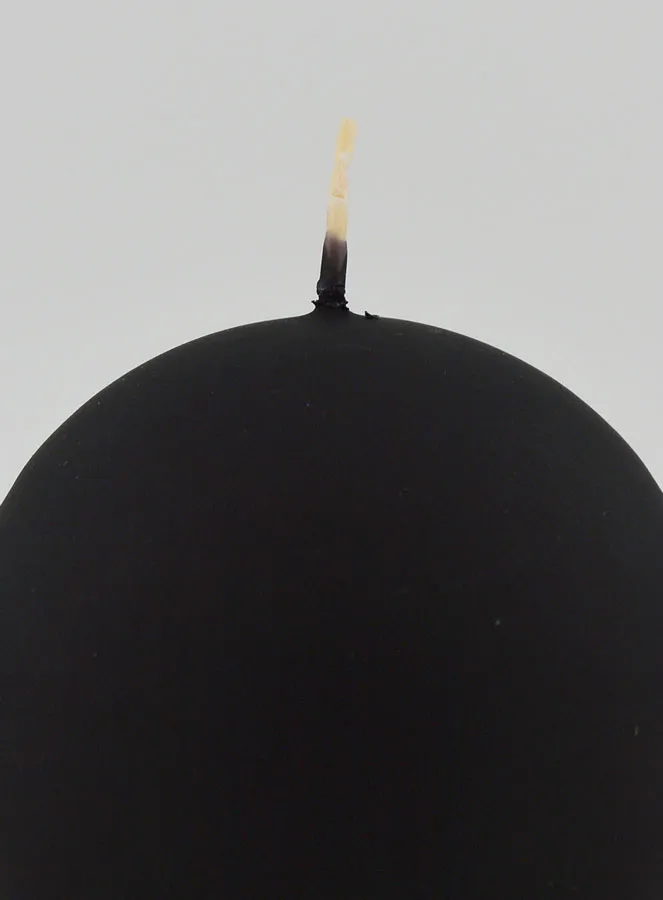 Kerze Weihnachtskugel 8cm – Samt Schwarz (pic 3)