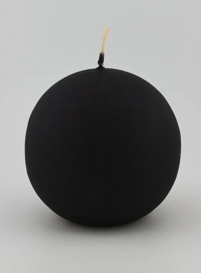 Dekokerze Kugel 8cm – Matt Schwarz (pic 1)