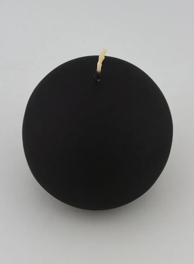 Dekokerze Kugel 8cm – Matt Schwarz (pic 2)