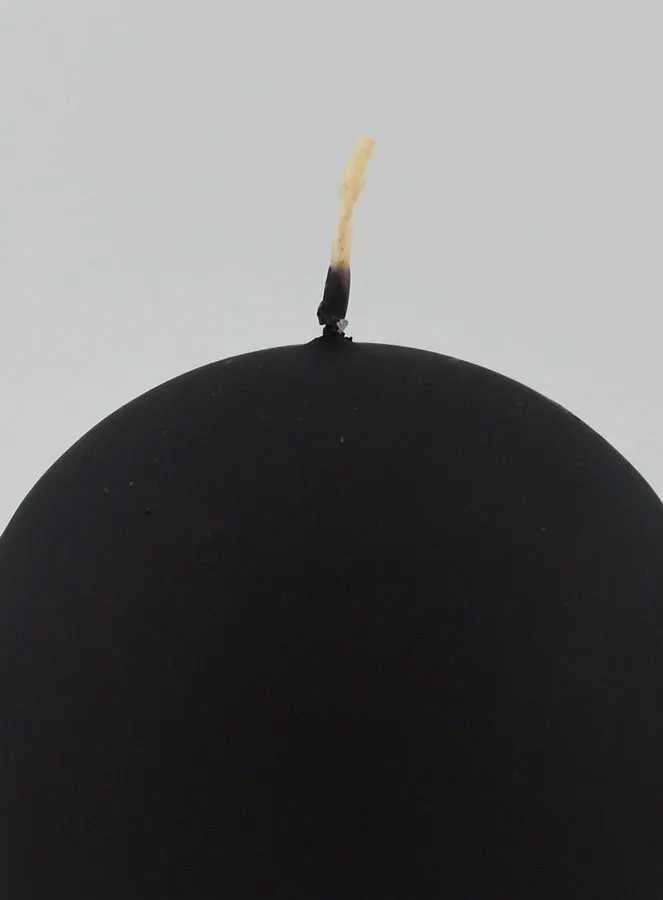Dekokerze Kugel 8cm – Matt Schwarz (pic 3)