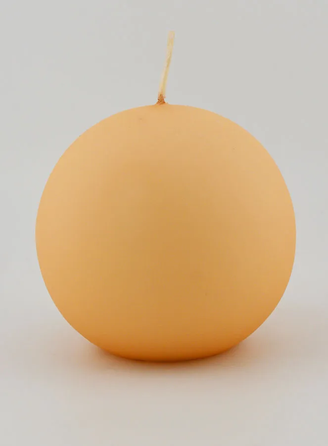 Dekokerze in Kugelform – Cremefarben Matt (pic 1)