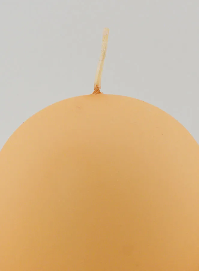 Dekokerze in Kugelform – Cremefarben Matt (pic 3)