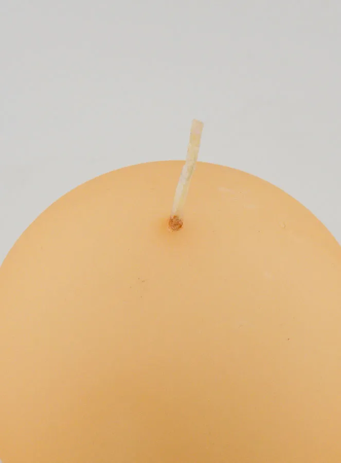 Dekokerze in Kugelform – Cremefarben Matt (pic 4)