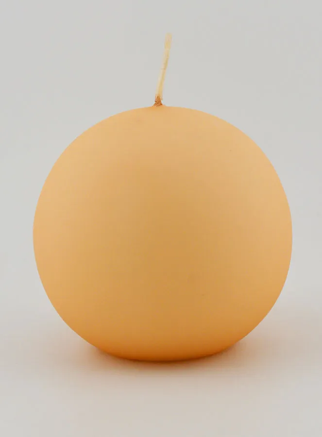 Weihnachtskugel Kerze 8cm – Samt Creme (pic 1)