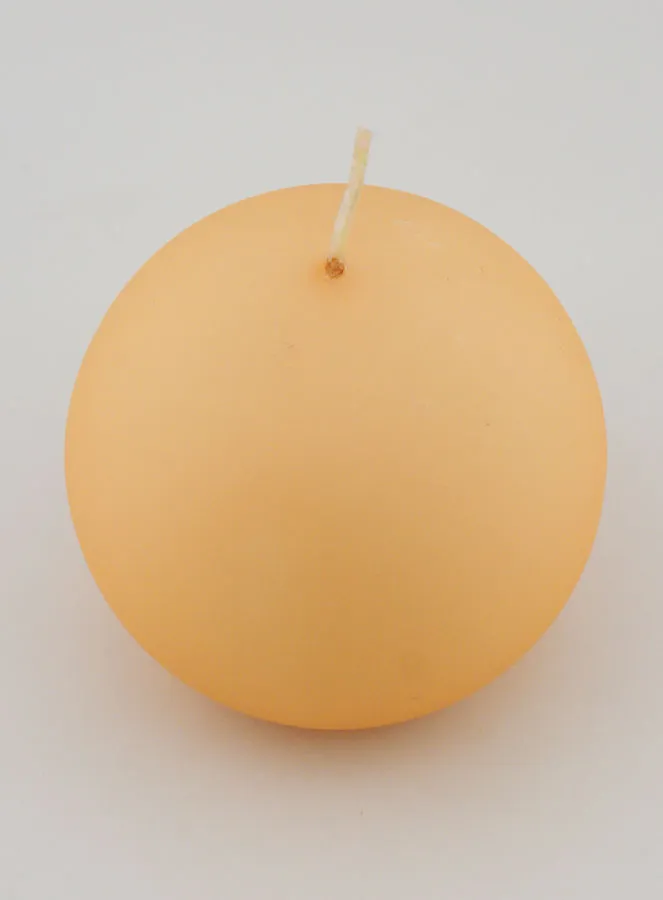 Weihnachtskugel Kerze 8cm – Samt Creme (pic 2)