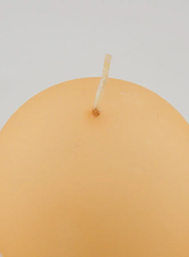 Weihnachtskugel Kerze 8cm – Samt Creme (pic 4)