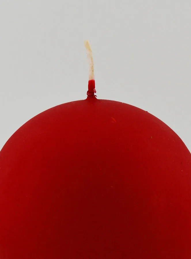 Dekokerze in Kugelform – Matt Rot (pic 3)
