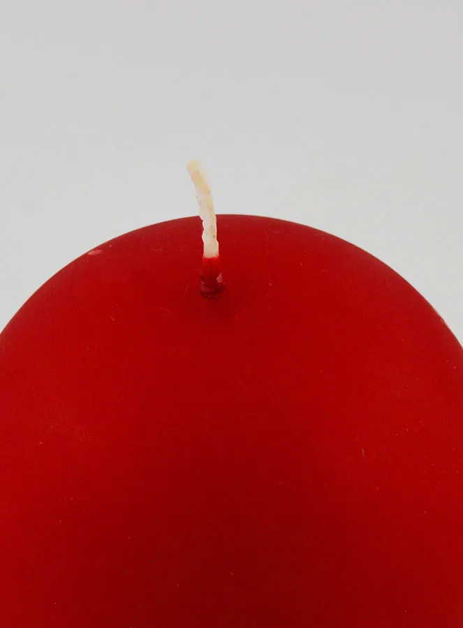 Dekokerze in Kugelform – Matt Rot (pic 4)