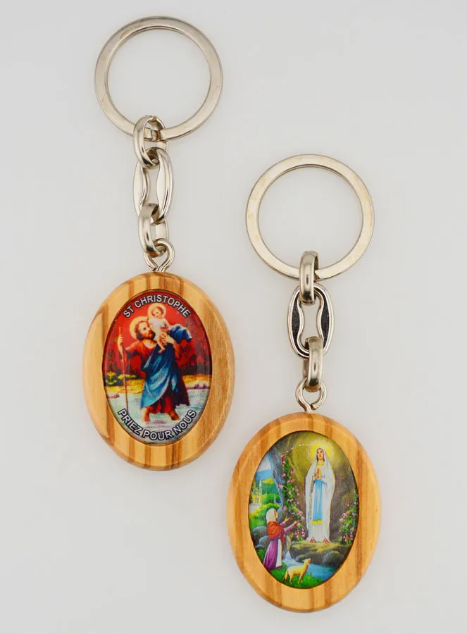 Schlüsselanhänger Madonna Lourdes und Heiliger Christophorus (pic 2)