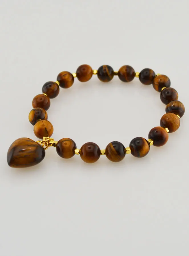 Edelstein Armband mit Herz – Tigerauge (pic 4)