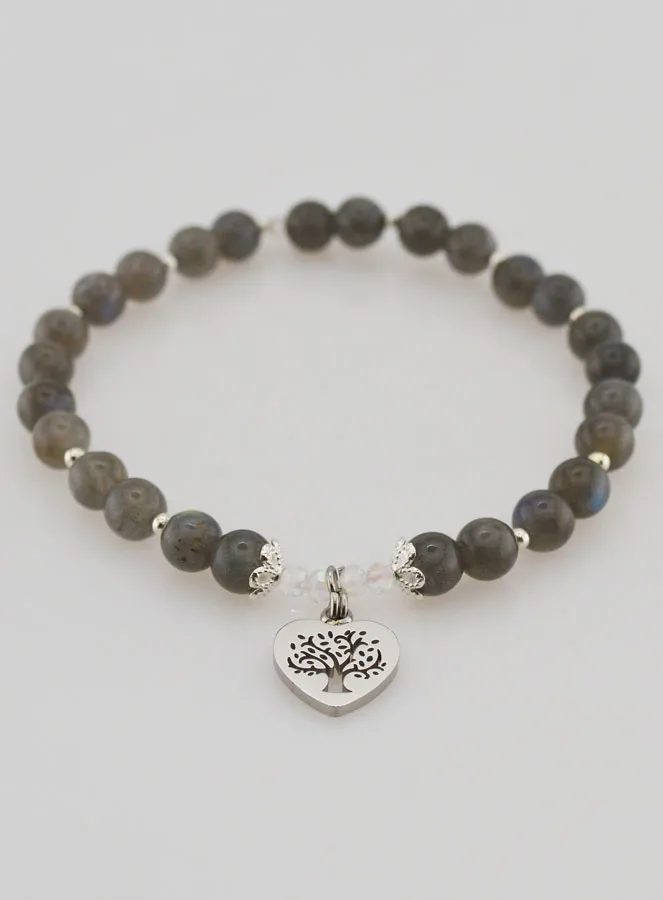 Armband aus Naturstein – Labradorit und Baum des Lebens (pic 2)