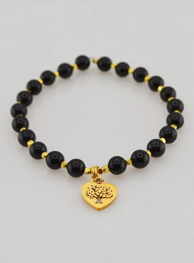 Armband aus Naturstein – Turmalin und Baum des Lebens (pic 2)