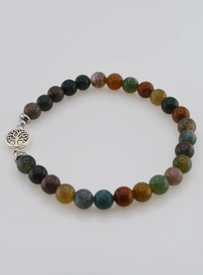 Armband aus Naturstein – Indischer Achat und Baum des Lebens (pic 2)