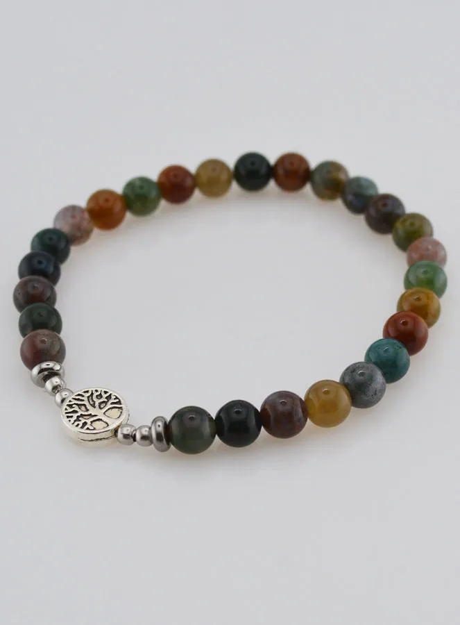 Armband aus Naturstein – Indischer Achat und Baum des Lebens (pic 3)