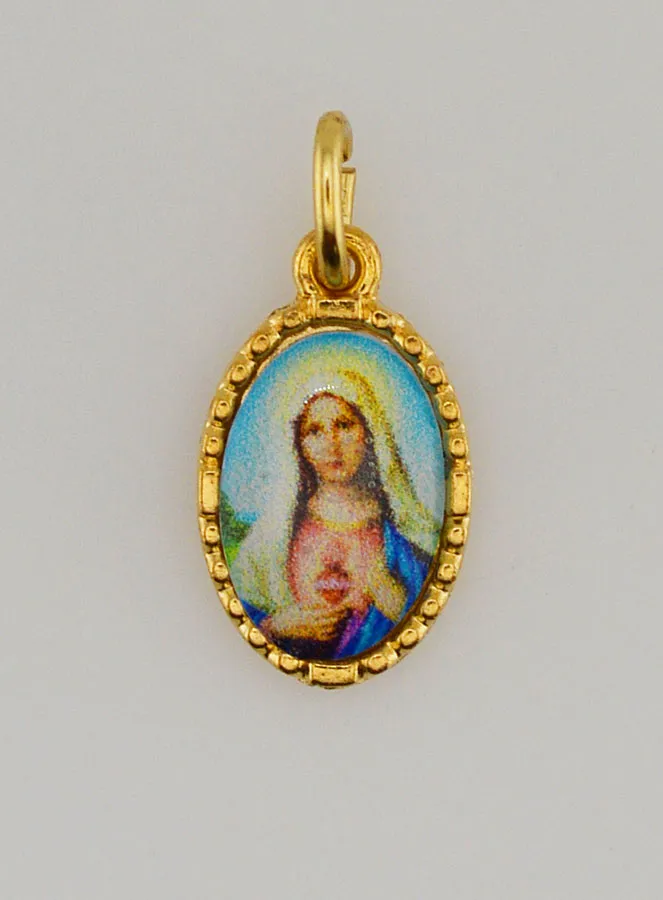Medaille mit Gedrehtem Rand 15mm – Heiliges Herz Mariens (pic 1)