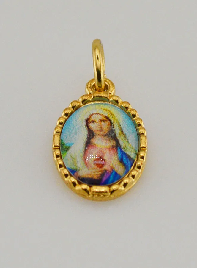 Medaille mit Gedrehtem Rand 15mm – Heiliges Herz Mariens (pic 2)