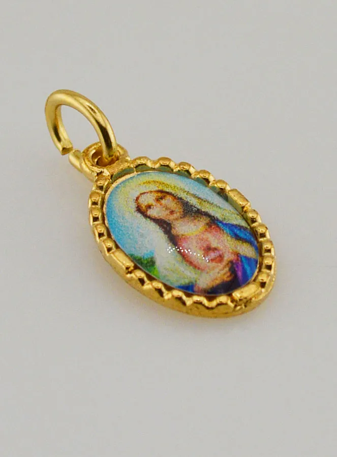 Medaille mit Gedrehtem Rand 15mm – Heiliges Herz Mariens (pic 3)
