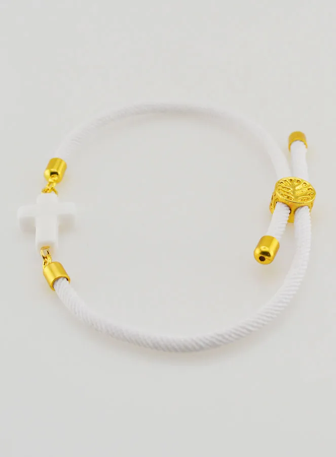 Religiöses Armband mit Kreuz – Weiß (pic 2)