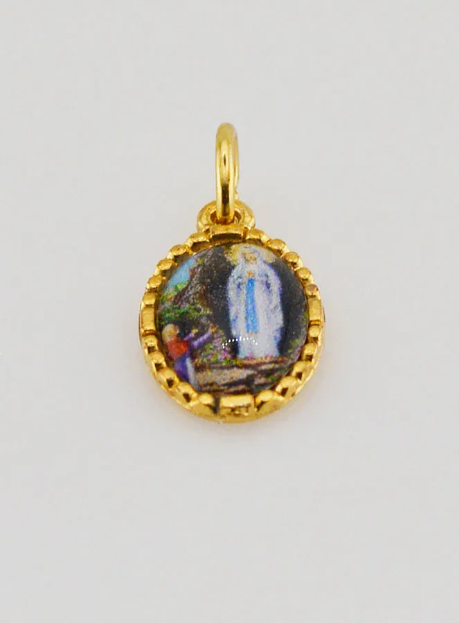 Medaille mit Gedrehtem Rand 15mm – Madonna von Lourdes (pic 2)