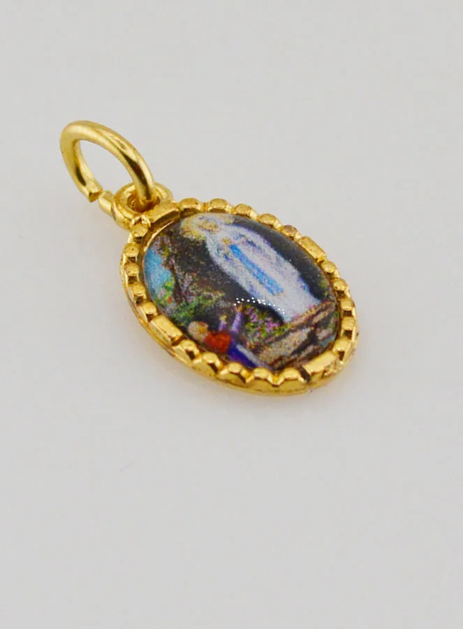 Medaille mit Gedrehtem Rand 15mm – Madonna von Lourdes (pic 3)