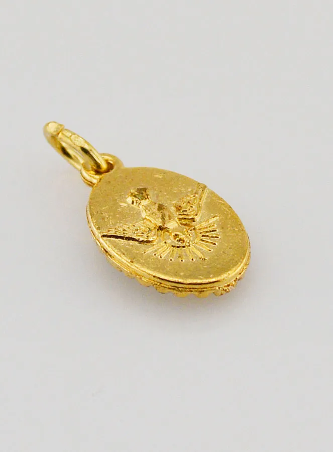 Medaille mit Gedrehtem Rand 15mm – Madonna von Lourdes (pic 4)