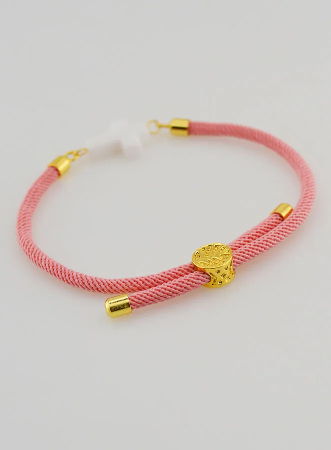 Religiöses Armband mit Kreuz – Rosa (pic 4)