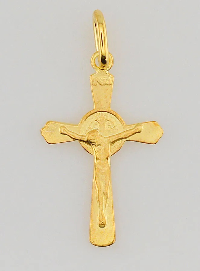 Anhänger Kreuz des Heiligen Benedikt Vergoldet – 22mm (pic 1)