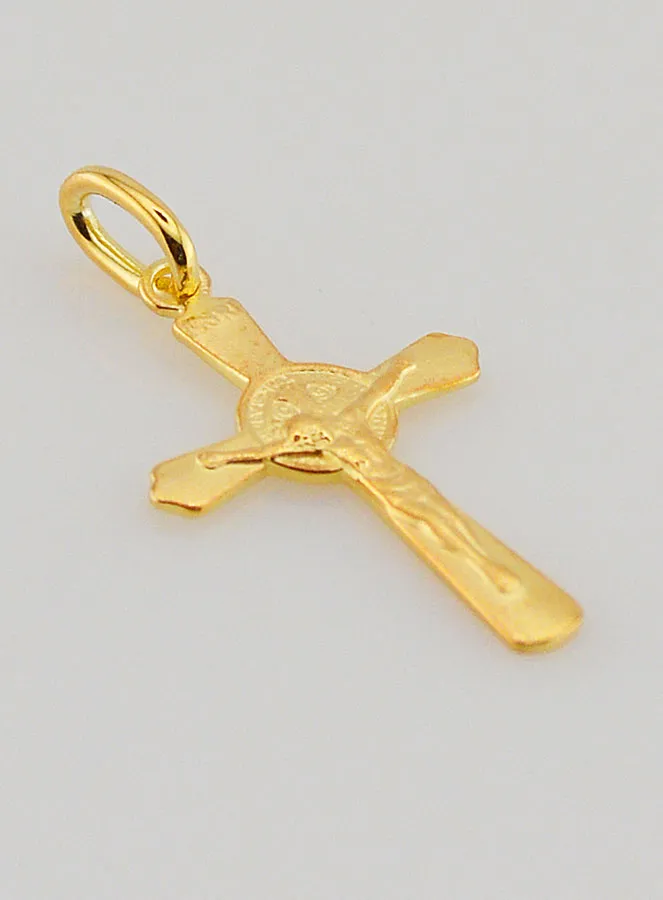 Anhänger Kreuz des Heiligen Benedikt Vergoldet – 22mm (pic 3)
