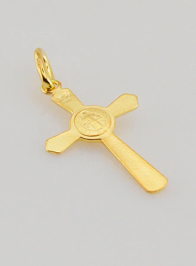 Anhänger Kreuz des Heiligen Benedikt Vergoldet – 22mm (pic 4)