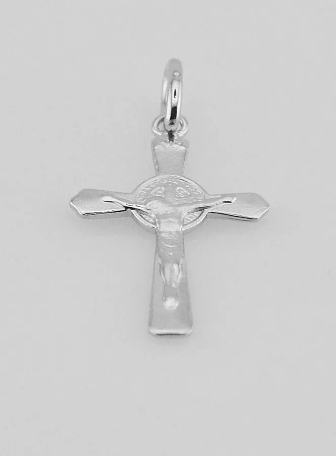 Anhänger Kreuz des Heiligen Benedikt aus Silber – 22mm (pic 2)