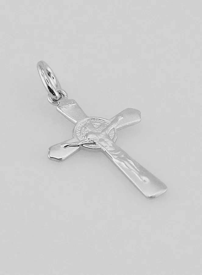 Anhänger Kreuz des Heiligen Benedikt aus Silber – 22mm (pic 3)