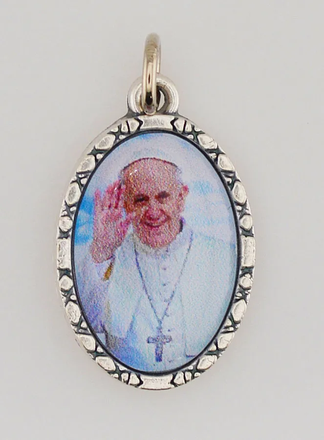 Anhänger mit Gedrehtem Rand 25mm – Papst Franziskus (pic 1)