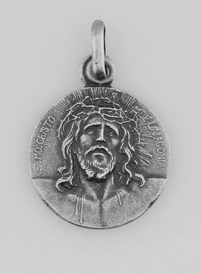 Silber Anhänger mit dem Heiligen Antlitz Christi – 17mm (pic 1)