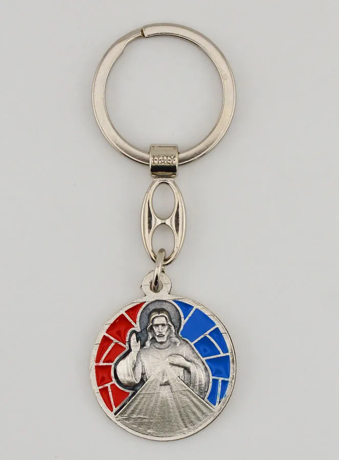Schlüsselanhänger mit Emaille Barmherziger Jesus Christus (pic 1)