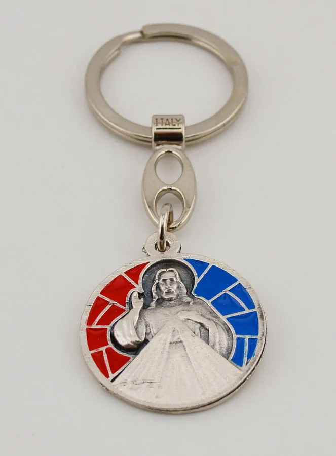 Schlüsselanhänger mit Emaille Barmherziger Jesus Christus (pic 2)