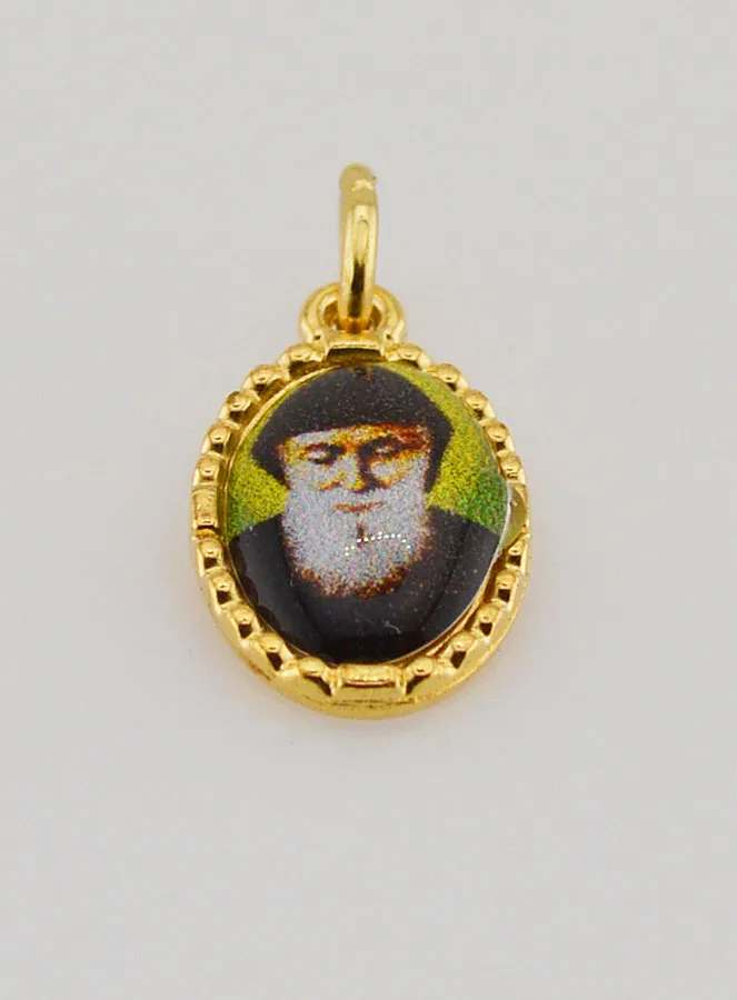 Anhänger mit Gedrehtem Rand 15mm – Heiliger Charbel (pic 2)